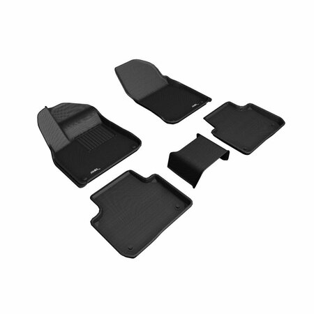 3D MAXPIDER Kagu First & Second Row Floor Mats for 2019 Porsche Cayenne - Black L1PO01901509